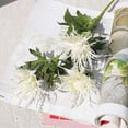 thumbnail image 4 of Nvzi 5 Branch White Artificial Thistle Flowers Bouquet, Silk Fake Flower Plants for Home Decor, Garden Wedding, Office, Prom Party Decor, 4 of 4