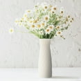thumbnail image 2 of Cinvoph Flower Vase Minimalist Decor Versatile for Living Room TV Cabinet, Dining Table & Entryway Shelf Fresh Dried Flower Arrangements, 3"x8" White, 2 of 5