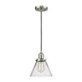 thumbnail image 2 of Innovations Lighting  Franklin Restoration Cone - 1 Light 8" Cord Hung Mini Pendant Clear/Brushed Satin Nickel, 2 of 5