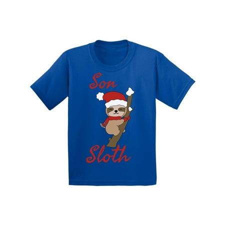 

Awkward Styles Ugly Christmas T-Shirt for Boys Xmas Son Sloth Toddler Shirt