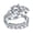 Silver, variant on Womens 3CT Round Solitaire 3 Stone Engagement Ring Set Cubic Zirconia Past Present Future CZ Sterling Silver