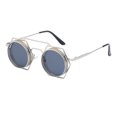 thumbnail image 1 of Retro Steampunk Gafas de sol Gafas s Gafas circulares para mujeres Hombres Adultos Gris-plata Yuyangstore gafas de sol steampunk, 1 of 7