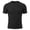 PJ120_Black, variant on Mens Ice Silk Shirts Crew Neck Short Sleeve Fitted Tshirts Breathable Mesh Solid Color Pullovers Black L