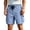 Light Blue, variant on Big & Tall Men's Cargo Shorts 5 Pockets 7" Inseam Quick Dry Outdoor Hiking Short Pants Elastic Waist Drawstring Above Knee for Work
