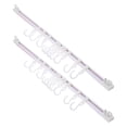 thumbnail image 2 of Utensil Hanger Wall Sliding Hook Plastic House Decorations for Home Key Stick Hooks Rack Office Row Pot 6 Sets White, 2 of 6