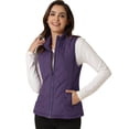 thumbnail image 1 of Chaleco acolchado Ligero Allegra K con cremallera y cuello Alto para Mujer Púrpura L, 1 of 6
