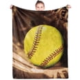 thumbnail image 5 of Softball Blanket Softball Gift for Teens, Flannel Soft Warm Plush Sport Throw Blanket for Girls Boys Kids Teen Softball Lovers All Season Couch Sofa Bed Living Room Home Decor(30"x40"), 5 of 7
