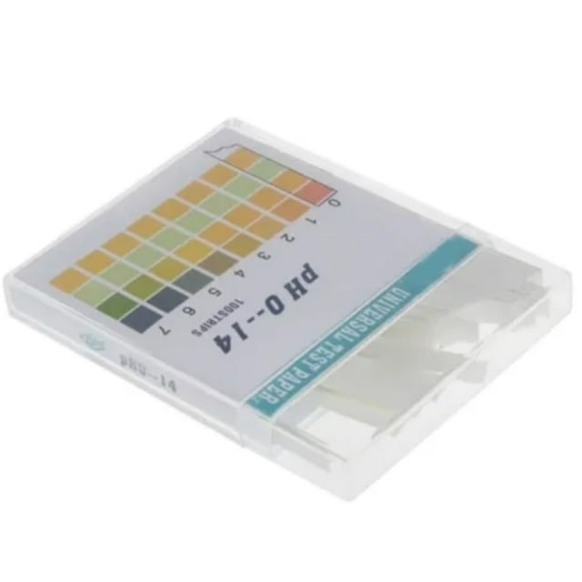 Paquete de 2 tiras de prueba de medición profesional de papel PH para la vida diaria industrial con caja de plástico