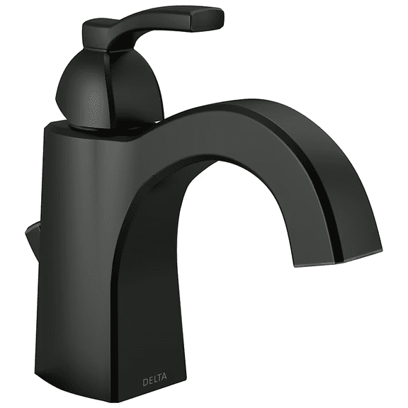 Delta Flynn Matte Black Single Handle Bathroom Faucet 15768LF-BL