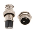 thumbnail image 1 of 1 par GX16-2 Pin 16mm Metal macho hembra Panel conector aviación enchufe 2 pines Cola Conector de enchufe de aviación, 1 of 6