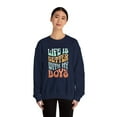thumbnail image 4 of Life Is Better With My Boys Crewneck Sweatshirt, 4 of 4