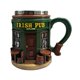 thumbnail image 1 of Jarra de cerveza de cerámica esculpida con diseño de bar clásico, 300 ml, para café, té y cerveza., 1 of 7