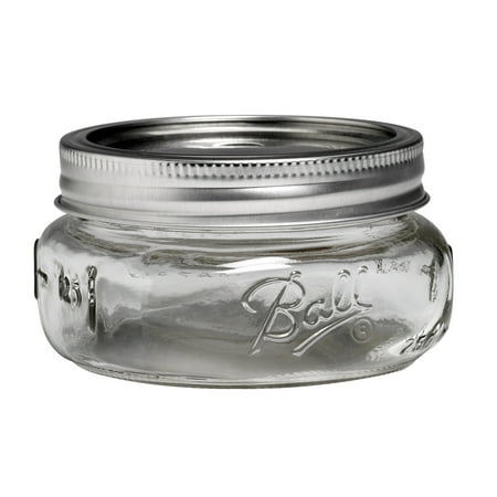 Ball Collection Elite Glass Mason Jar with Lid and Band, Wide Mouth, 8 Ounces, 4