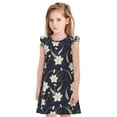 thumbnail image 1 of Balery Lilies Flowers Camisón de princesa para niñas, pijama de algodón con mangas abullonadas, suave y bonito.-X-Large, 1 of 6