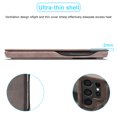 thumbnail image 6 of SaniMore for Samsung Galaxy S22 Ultra 6.8" Case [RFID Blocking], Camera Protection Card Slot Ultra-Thin PU Leather Magnetic Wallet Cover with Practical Bracket Shockproof Protective Shell, Coffee, 6 of 8