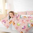 thumbnail image 4 of Manfei Colorful Doughnut Queen Comforter Set,Sweet Dessert Bedding Sets,Cute Cartoon Rabbit Bedding Comforter Set For Teens,Ultra Soft Home Decor Reversible,3 Pieces, 4 of 8