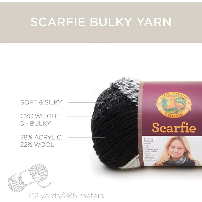 Lion Brand Scarfie Yarn-Oxford/Claret