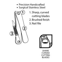 Equate Metal Curved-Edge Toenail Clippers, 1 Count