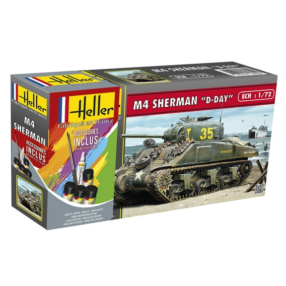 Heller 1:72 Gift Set - M4 Sherman D-Day