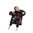thumbnail image 2 of Wearable Blanket Hoodie for Adults Sherpa All Patterns Oversized Sweatshirt Blanket with Pockets, 2 of 6