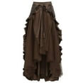 thumbnail image 5 of Utoimkio Women's Vintage High Waist Maxi Skirts Flared Side Split Pleated Skirts, 5 of 5