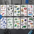 thumbnail image 6 of Cartoon Soccer Temporary Tattoos, 10 Sheet Assorted Football Designs for Sports Fans, Game Day Body Face Stickers for Tailgates Watch Parties Kids Adults, 6 of 6