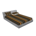 thumbnail image 2 of Ambesonne Abstract Fitted Sheet & Pillow Sham Set, Folk, Queen, Marigold and Black, 2 of 2