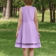 thumbnail image 5 of ZACPNCV Toddler Girl's Summer Sundress Boho Strap Casual Sleeveless Tiered Swing Cami Dresses Purple 7-8 Years, 5 of 9