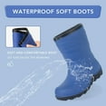thumbnail image 3 of FUNCOO PLUS Kids Lined Rain Boots Boys Winter Warm Fleece Rain Boots Children Snow Boots Size 4, 3 of 5