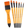 thumbnail image 5 of HOMEMAXS 14 Pcs  Painting Brush Oil Painting Brush Portable Paintbrushes Pigment Painting Brush for Art Use, 5 of 8