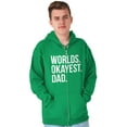 thumbnail image 4 of Worlds Okayest Dad Fathers Day Family Zip Hoodie Sweatshirt Men Brisco Brands S, 4 of 5