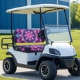 thumbnail image 4 of FUIALDOLG Boho Golf Cart Seat Covers Fit for Club Car Precedent Front Seats Cushion, Purple Mandala Flower Print Golf Cart Front and Back Seat Cushion Cover, No Nails Required, 4 of 8