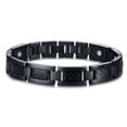 thumbnail image 1 of Fiber Energy Power Men Bracelets Stainless Steel Link Chain Magnet Bangle, 1 of 4