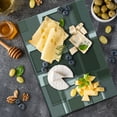 thumbnail image 3 of Taupe Cutting Board, 3 Dimensional Cubes Geometric Modern Abstraction Square Shapes Print, Decorative Tempered Glass Cutting and Serving Board, Large Size, Pale Grey Taupe Green, by Ambesonne, 3 of 3