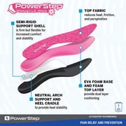 PowerStep Pinnacle Pink Full Length Orthotic Shoe Insoles with Neutral Arch Support for Plantar Fasciitis