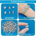 thumbnail image 6 of 120pcs Ocean Theme Animal Beads 6 Style Fish Mermaid Dolin Beads Tibetan Style Alloy Spacer Beads, 6 of 6