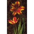 thumbnail image 2 of Seba, John 10x14 Gold Ornate Wood Framed with Double Matting Museum Art Print Titled - Decorative Tulips II, 2 of 4