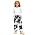 thumbnail image 7 of Miluxas Girls Sweatsuit Kids Fashion Long Sleeve Sweatshirt and Wide Leg Pants Tracksuit Sets 2 Piece Outfits White 11-12 Years, 7 of 7