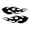 Black, variant on Tribal Flames Andromeda Design Magnet