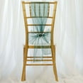 thumbnail image 2 of Efavormart 5 Pack | Hunter Emerald Green Sheer Organza Chair Sashes, 2 of 5