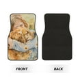 thumbnail image 2 of Yiaed Girl Hugging Dog Flowers Print Carpet Floor Mats for Cars, Auto Accessories Front & Rear Car Floor Mats Car Floor Foot Mat Sets of 4 Pieces, 2 of 7