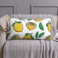 thumbnail image 3 of King Pillow Cases Standard Size - Cute Lemon Forest Green Leaves Soft Envelope Closure Microfiber Block Print Pillow Cover, Wrinkle Stain Resistant Travel Pillow Covers Standard Size 20x36in, 3 of 7