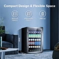 thumbnail image 5 of Auseo 150 Can Beverage Refrigerator Cooler with Stainless Steel Frame,Drink Fridge with Glass Door & Handle for Home, 5 of 12