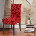 thumbnail image 4 of Funda para silla de comedor corta, lavable, extraíble, elástica, de alta , suave Leyfeng Forro de asiento, 4 of 7