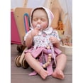 thumbnail image 1 of Mameluco Reborn Baby Doll Cloveray para niña, 51 cm, color morado con lazo, 1 of 8