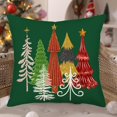 thumbnail image 5 of Green Christmas Pillow Covers 20x20 Inch Set of 2 Christmas Tree Xmas Farmhouse Decoration Pillow Cases New Year Winter Holiday Cotton Linen Cushion Cover for Home Sofa Couch Decor, 5 of 6