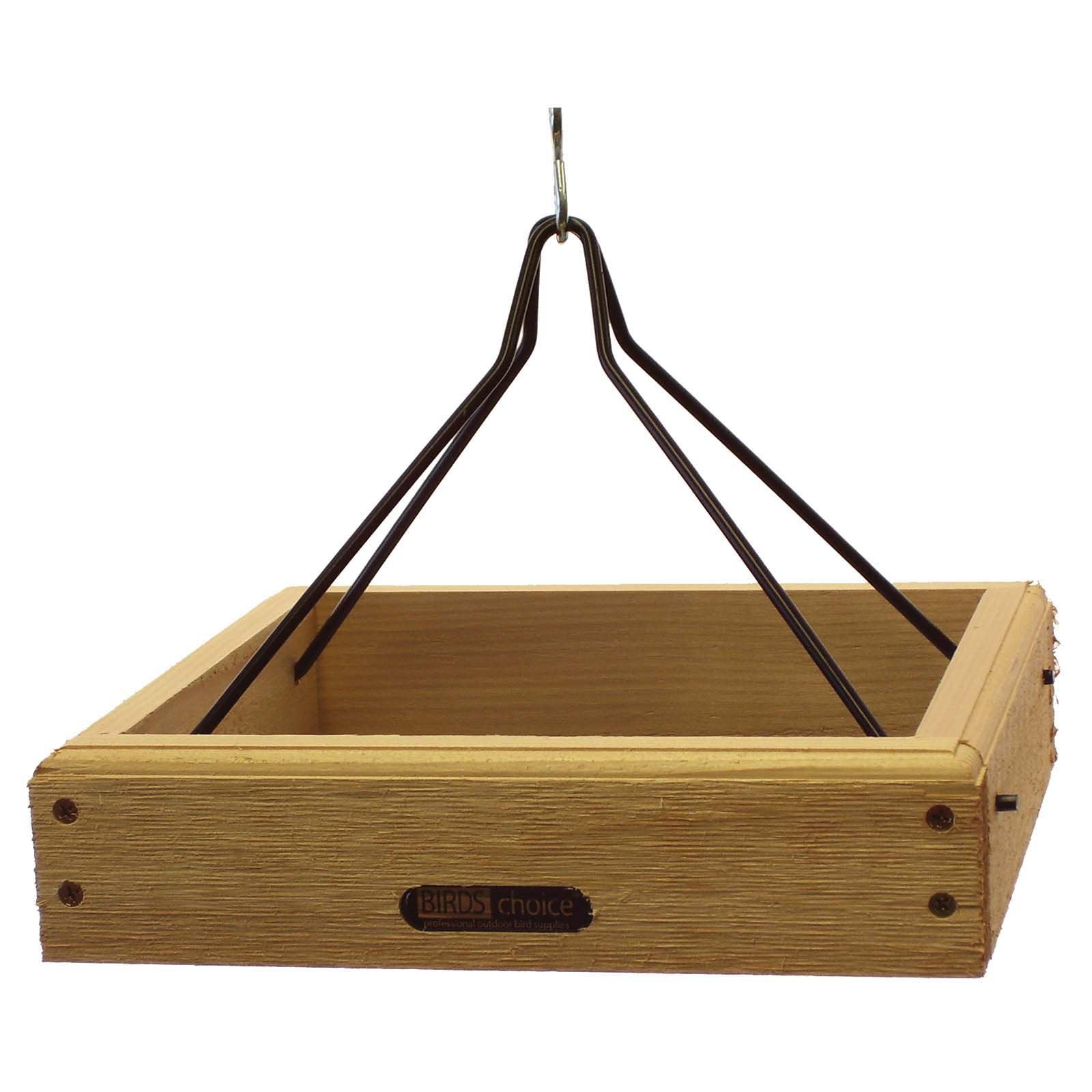 Birds Choice Natural Cedar Hanging Tray Bird Feeder Walmart Com