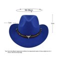 thumbnail image 2 of Women Men Western Cowboy Hat Retro Vintage Jazz Adult Bull Hat, 2 of 6