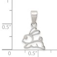 thumbnail image 2 of Pendentif en Forme de Lapin Poli en Argent Sterling 925, 2 of 2