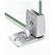 thumbnail image 1 of Plata 1 par de bisagras para puertas de vidrio sin marco, gabinetes de vidrio empotrados laterales, bisagras para puertas de ducha, 1 of 5